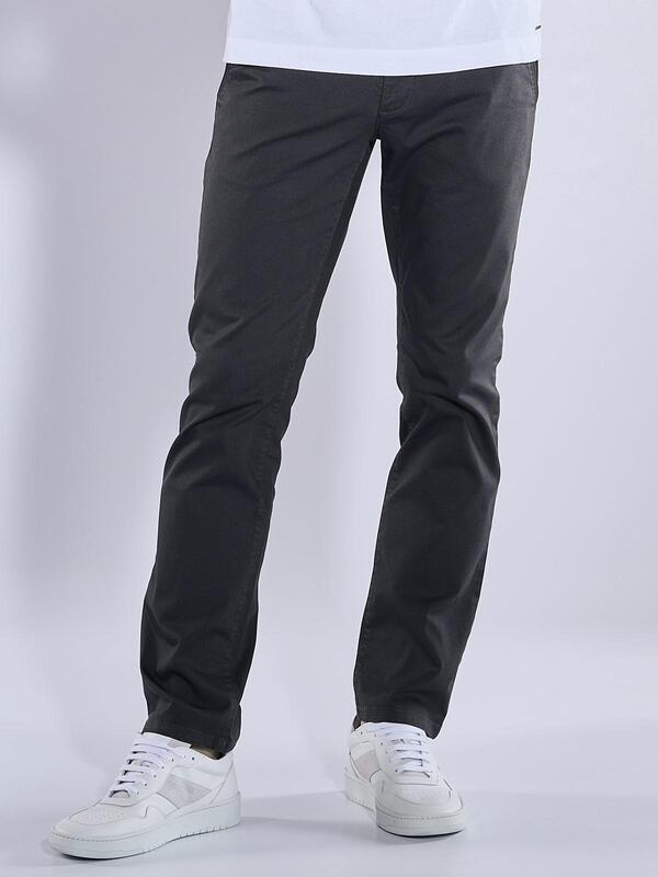 emilio adani Herren Chino regular Grau uni von emilio adani
