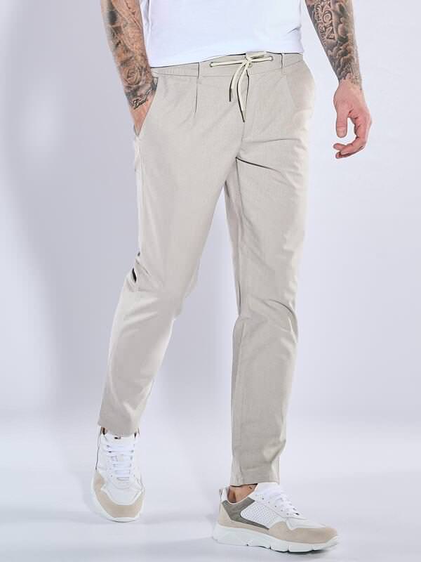 emilio adani Herren Chino slim fit Beige uni von emilio adani