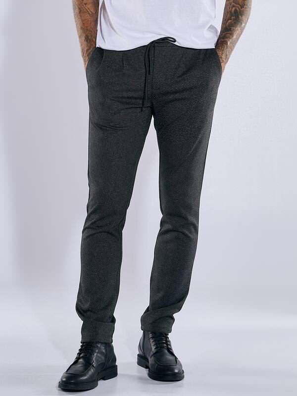 emilio adani Herren Chino slim fit Grau uni von emilio adani