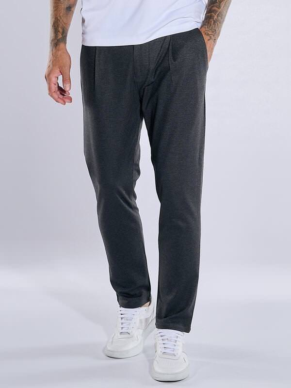 emilio adani Herren Chino slim fit Grau uni von emilio adani