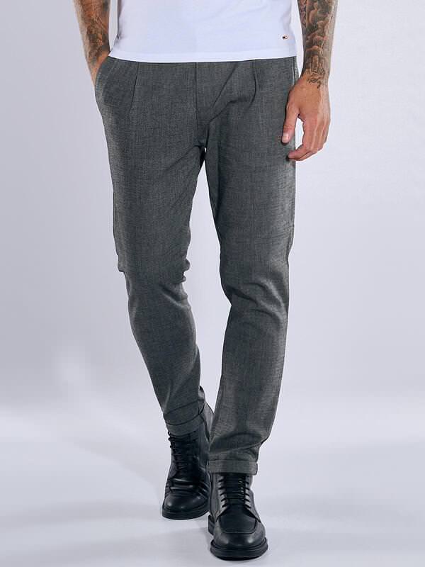 emilio adani Herren Chino slim fit Grau uni von emilio adani