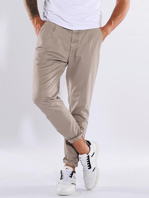 emilio adani Herren Chino slim fit beige uni von emilio adani