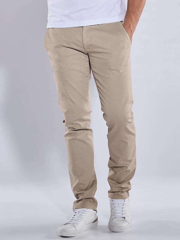 emilio adani Herren Chino slim fit beige uni von emilio adani