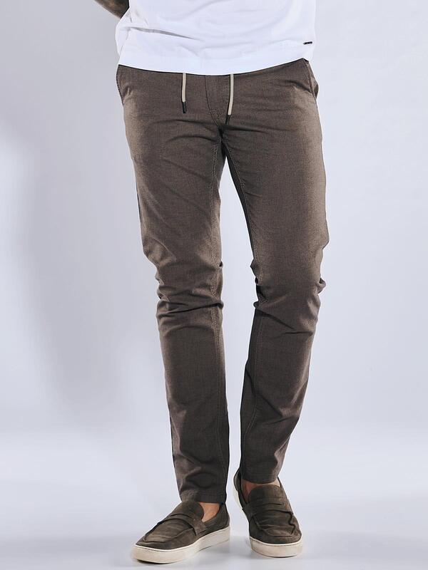 emilio adani Herren Chino slim fit braun uni von emilio adani