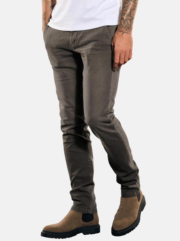 emilio adani Herren Chino slim fit braun uni von emilio adani