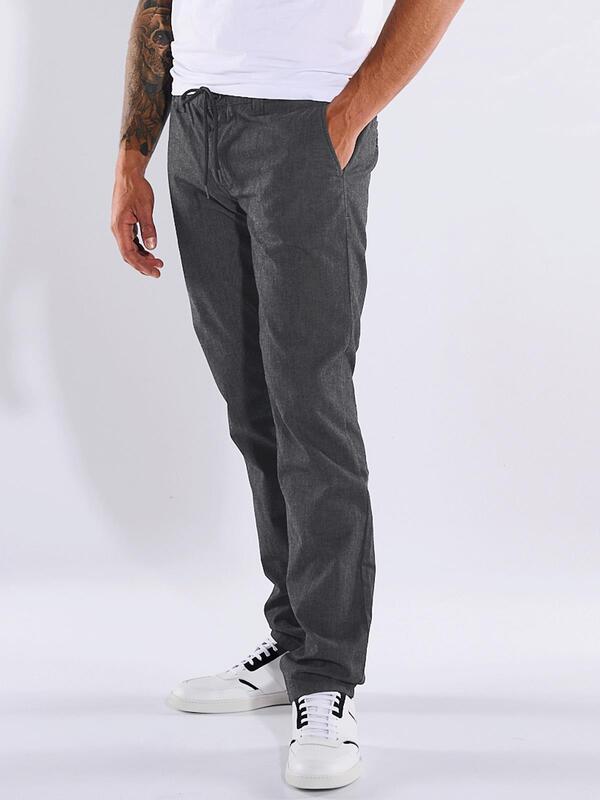 emilio adani Herren Chino slim fit grau uni von emilio adani