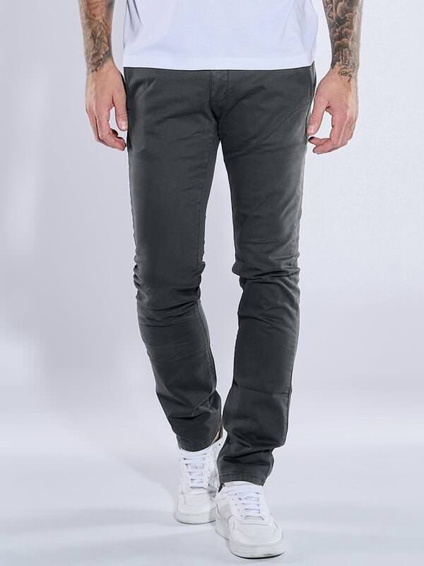 emilio adani Herren Chino regular Schwarz uni von emilio adani