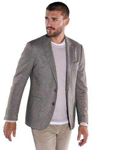 emilio adani Herren Freizeit-Sakko Slim fit, 37255, Hellbraun in Größe 52 von emilio adani