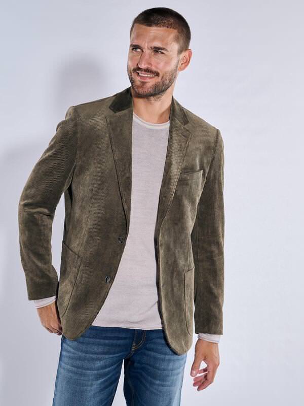 emilio adani Herren Freizeit-Sakko slim fit Braun uni von emilio adani