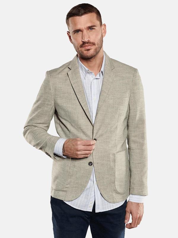 emilio adani Herren Freizeit-Sakko slim fit beige gemustert von emilio adani