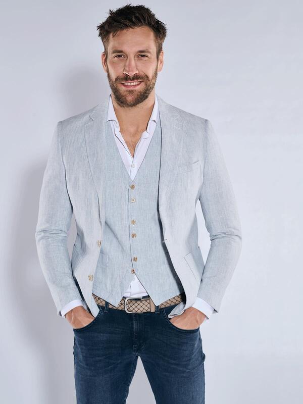 emilio adani Herren Freizeit-Sakko slim fit blau gestreift emilio adani Herren Freizeit-Sakko slim fit blau gestreift von emilio adani