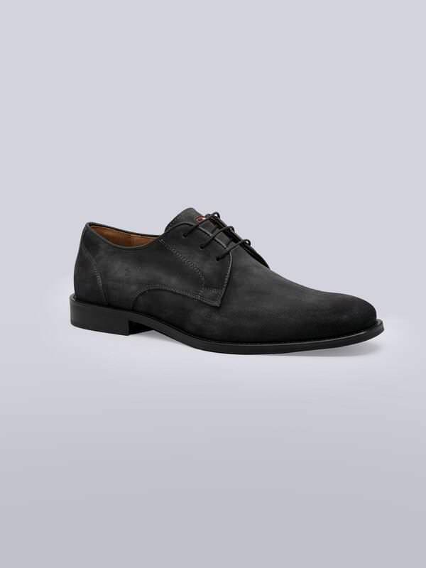 emilio adani Herren Halbschuh aus Leder grau regular uni von emilio adani