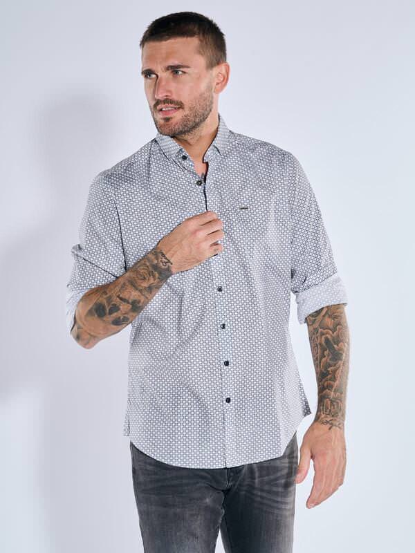 emilio adani Herren Hemd langarm Grau regular gemustert Button Under emilio adani Herren Hemd langarm Grau regular gemustert Button Under von emilio adani