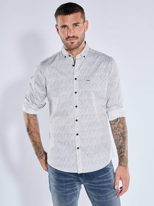 emilio adani Herren Hemd langarm Weiß regular gemustert Button Down emilio adani Herren Hemd langarm Weiß regular gemustert Button Down von emilio adani