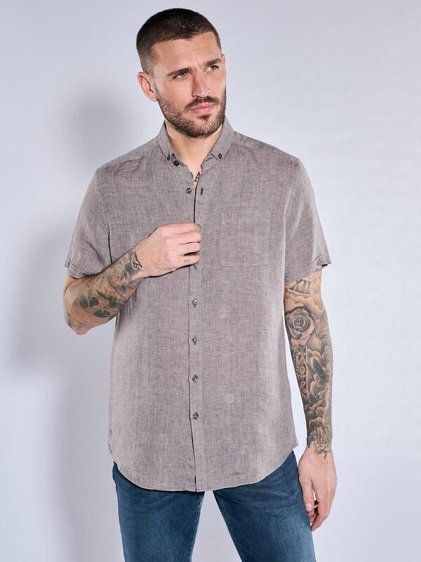 emilio adani Herren Hemd uni braun regular Button Down von emilio adani
