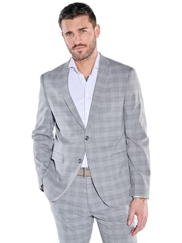 emilio adani Herren Herren Anzug-Sakko Slim fit, 38493, 38493, Silbergrau in Größe 54 von emilio adani