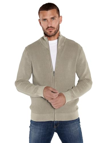 emilio adani Herren Herren Cardigan strukturiert, 36070, 36070, Sand in Größe XL von emilio adani