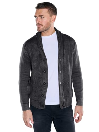 emilio adani Herren Cardigan strukturiert, 38250, Anthrazit in Größe M von emilio adani