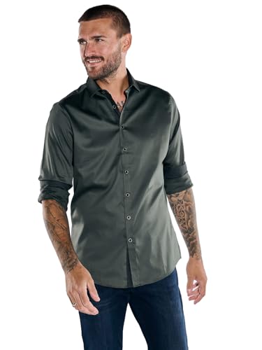 emilio adani Herren Langarm-Hemd My Favorite, 39413, Oliv in Größe XXL von emilio adani