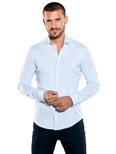 emilio adani Herren Herren Langarm-Hemd Slim fit, 35510, 35510, Hellblau in Größe 3XL von emilio adani