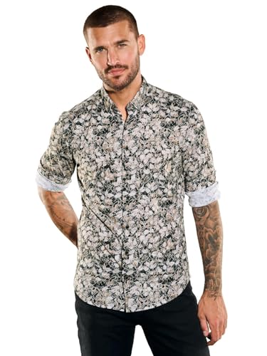 emilio adani Herren Herren Langarm-Hemd aus Jersey, 35575, 35575, Beige in Größe L von emilio adani