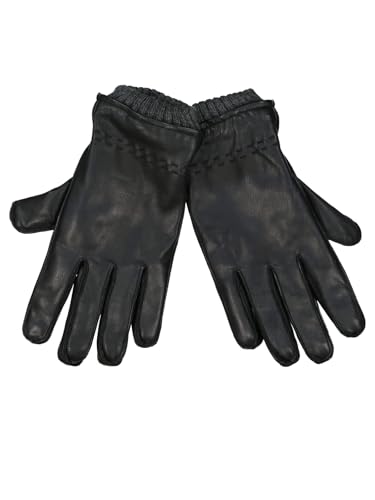 emilio adani Herren Herren Leder-Handschuhe Basic, Schwarz, 37956, Schwarz in Größe XL von emilio adani