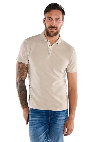 emilio adani Herren Herren Polo-Shirt strukturiert, 36194, 36194, Beige in Größe 3XL von emilio adani