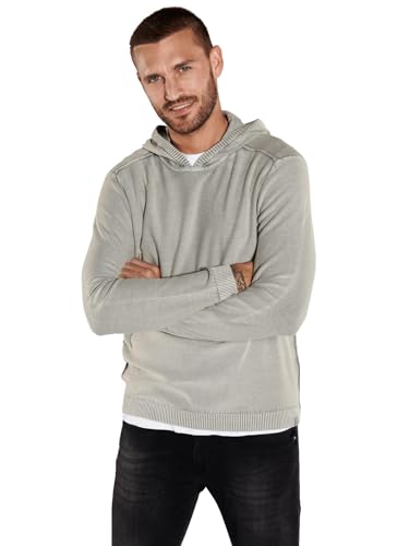 emilio adani Herren Herren Pullover mit Kapuze, 36073, 36073, Hellgrau in Größe XXL von emilio adani