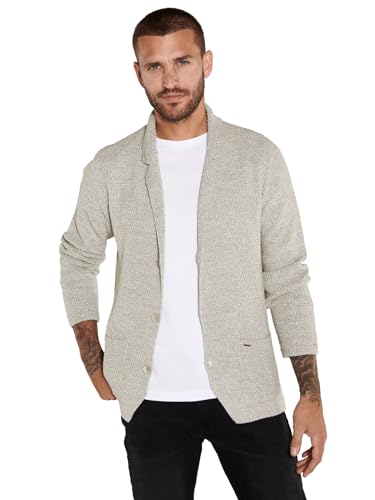 emilio adani Herren Herren Strick-Sakko Uni, 36141, 36141, Beige in Größe XL von emilio adani