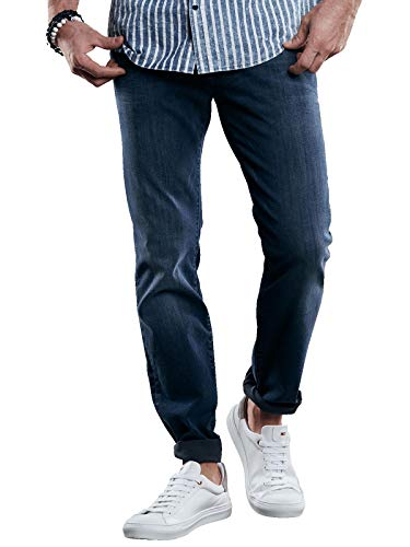 emilio adani Herren Herren Super-Stretch-Jeans Slim fit, 36312, 36312, Marineblau in Größe 30/34 von emilio adani