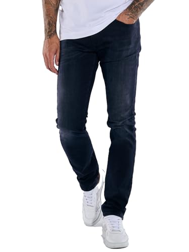 emilio adani Herren Super-Stretch-Jeans Slim fit, 38280, Indigoblau in Größe 31/32 von emilio adani