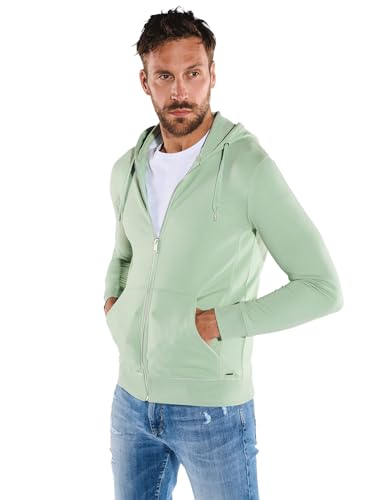 emilio adani Herren Herren Sweatjacke mit Kapuze, 36338, 36338, Hellgrün in Größe 3XL von emilio adani