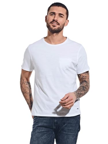 emilio adani Herren Herren Basic-Shirt My Favorite, 36233, 36233, Reinweiss in Größe M von emilio adani