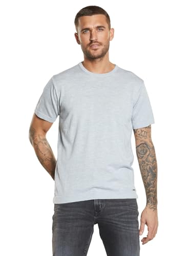 emilio adani Herren Herren T-Shirt Regular, 34509, 34509, Hellblau in Größe L von emilio adani