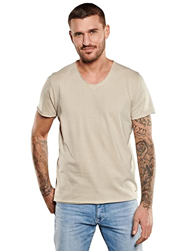 emilio adani Herren Herren T-Shirt Regular, 35056, 35056, Braunbeige in Größe XL von emilio adani