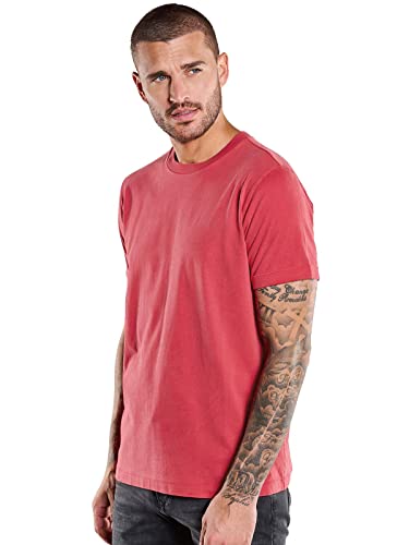 emilio adani Herren Herren T-Shirt Uni, 34162, 34162, Signalrot in Größe XL von emilio adani