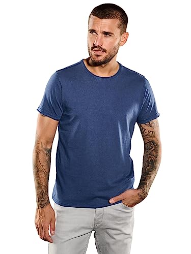 emilio adani Herren Herren T-Shirt Uni, 35350, 35350, Brilliantblau in Größe M von emilio adani