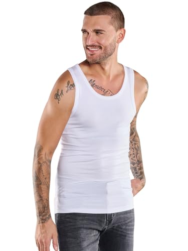 emilio adani Herren Herren Tank-Top Uni, 36913, 36913, Reinweiss in Größe L von emilio adani