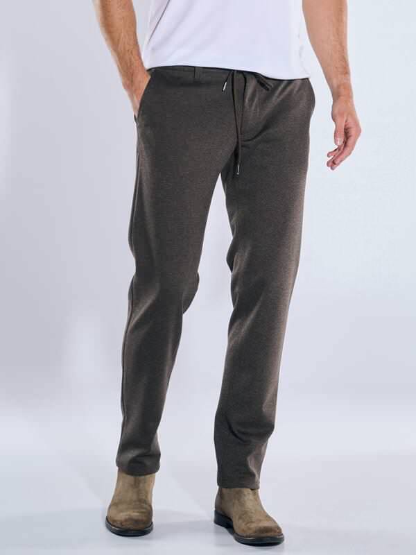 emilio adani Herren Hose Braun slim fit uni von emilio adani