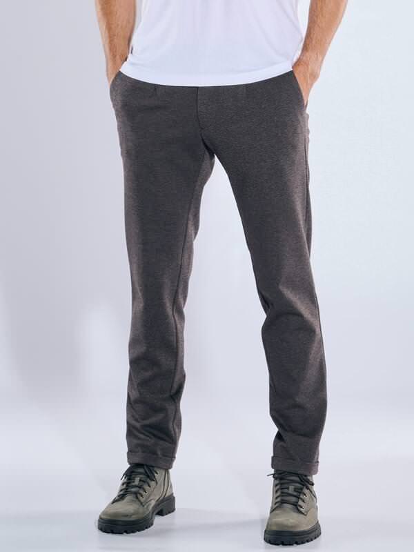 emilio adani Herren Hose Grau slim fit uni von emilio adani