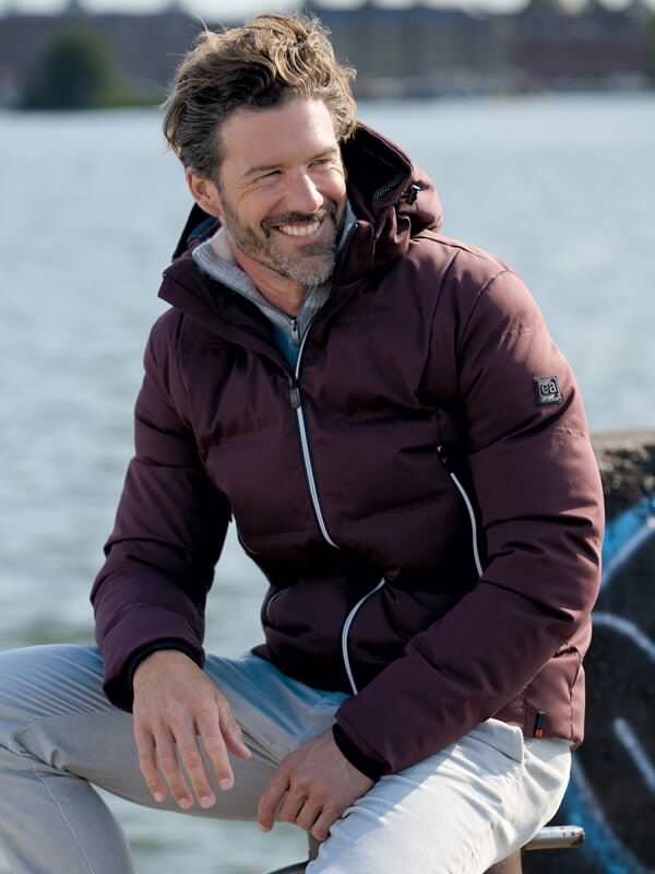 emilio adani Herren Jacke Rot regular uni Kapuze von emilio adani