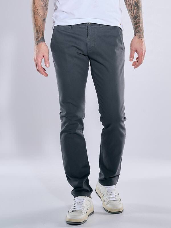 emilio adani Herren Chino slim fit Blau uni von emilio adani