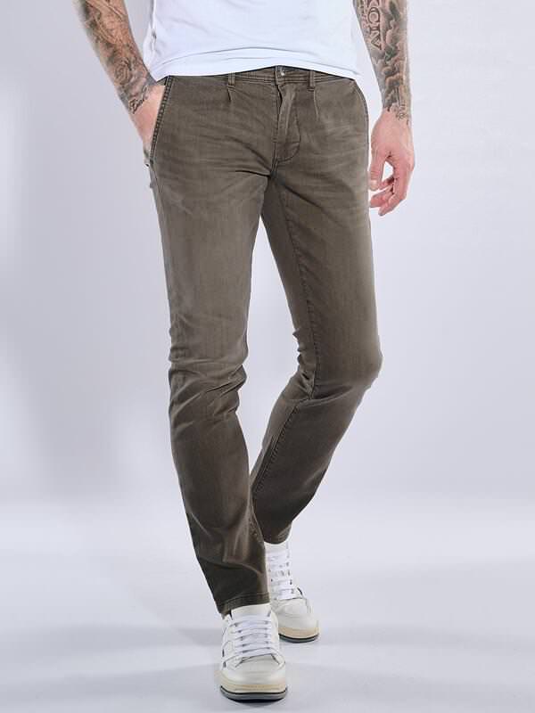emilio adani Herren Jeans slim fit Braun uni von emilio adani