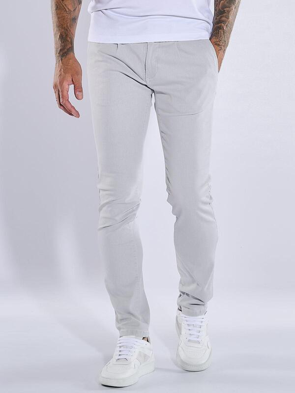 emilio adani Herren Jeans Basic Grau slim fit uni von emilio adani