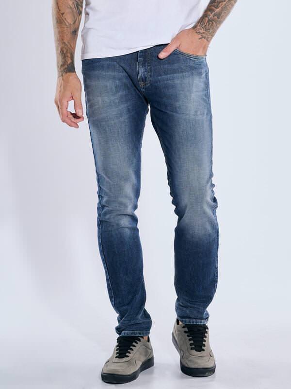 emilio adani Herren Jeans Blau slim fit uni von emilio adani