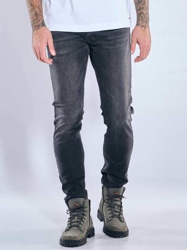 emilio adani Herren Jeans Grau slim fit uni von emilio adani