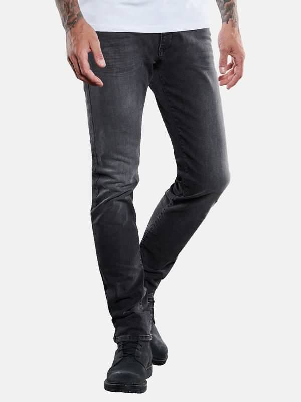 emilio adani Herren Jeans Slim Fit Super-Stretch Grau uni von emilio adani