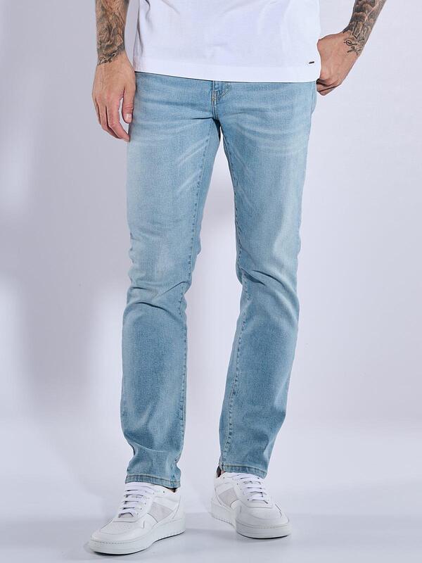 emilio adani Herren Jeans blau straight uni von emilio adani