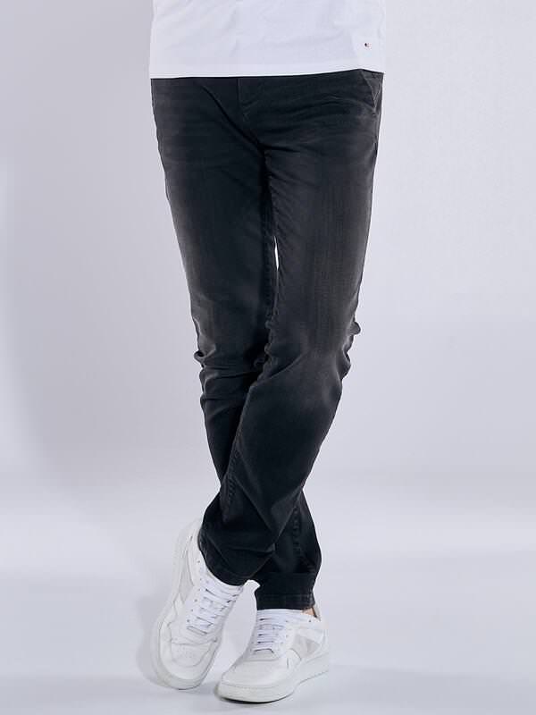 emilio adani Herren Jeans in Chinoform Schwarz slim fit uni von emilio adani