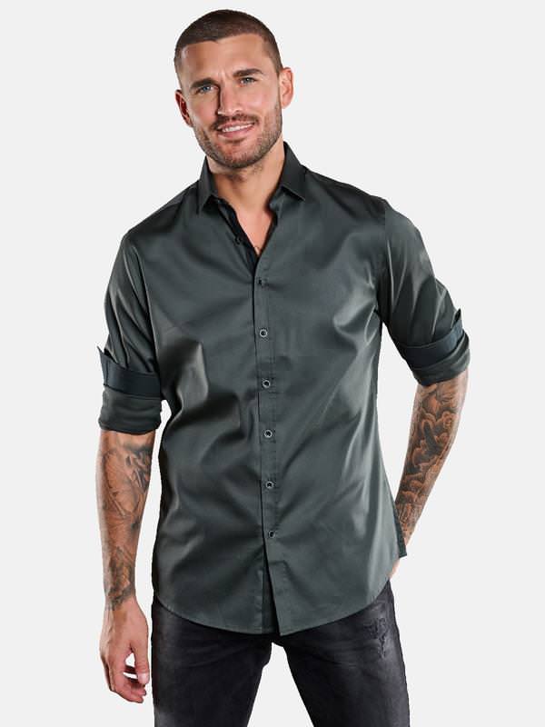 emilio adani Herren Langarm-Hemd "My Favorite" Grün regular uni Kent-Kragen emilio adani Herren Langarm-Hemd "My Favorite" Grün regular uni Kent-Kragen von emilio adani